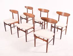 set of 6 rosewood dining chairs by ew