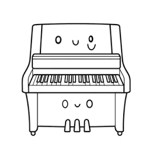 piano outline art png transpa