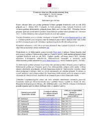 Aktuality - Daň z příjmu fyzických osob za rok 2021 - Oficiální stránky  Obce Chlebičov