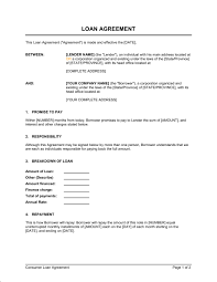 Loan Agreement Template Word Pdf By Business In A Box