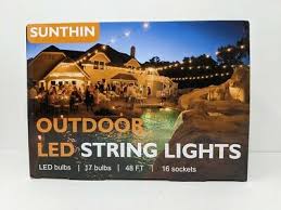 sunthin 48ft led outdoor string light