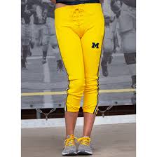 Sarah Harbaugh Collection By Valiant University Of Michigan Womens Maize Football Inspired Pants