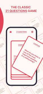 21 questions card games on the app