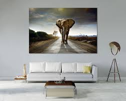 Decor Elephant Painting On Canvas Art