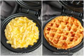 Spoon half of the egg and cheddar mixture into the warm waffle iron. Basic Chaffle Recipe Easy Low Carb