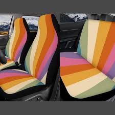 Retro Sun Ray Car Seat Cover Full Set