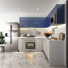 Lily ann cabinets manufactures ready to assemble rta kitchen cabinets. China Oppein High Gloss Blue And Grey Stain Fitted Kitchen Cabinets China Stain Kitchen Cabinets Blue Kitchen Cabines