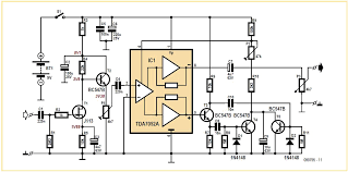 This audio limiter circuit is easy to build, works with ba741 8pins or 4pins so pay attention and uses a symmetrical power supply. No Ca3080 Guitar Compressor Schematic Circuit Diagram