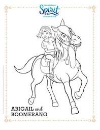 coloring pages of spirit riding free