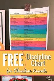 Free Discipline Chart For Christian Parents Christian