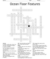 ocean floor features crossword wordmint