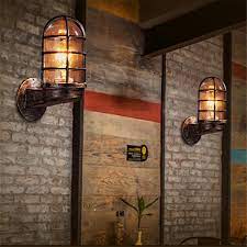 Retro Industrial Cage Wall Lamp Attic