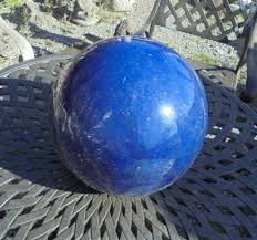 Blue Ceramic Garden Ball Authentic