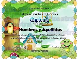 10 Plantillas Editables Para Diplomas Infantiles Preescolar
