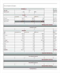 Household Budget Template 9 Free Sample Example Format