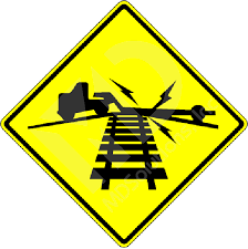 low ground clearance railroad crossing sign