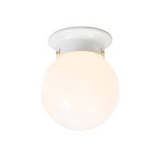retro ceiling lamp white opal glass