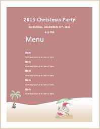 When it comes to christmas, you can never plan too far ahead. Christmas Party Menu Sheet Template Ms Word Word Excel Templates