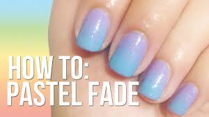 pastel fade nails no sponge needed