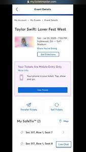 4 Tickets To Taylor Swift Lover Fest West Sofi Stadium 7
