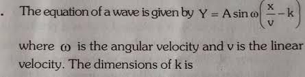 Equation Of A Wave Is Given By Y A Sin