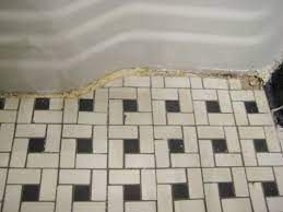 clean vintage bathroom tiles caulk