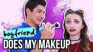 boyfriend does my makeup
