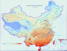 Climate Map Of China China Climate Map Annual Temperature