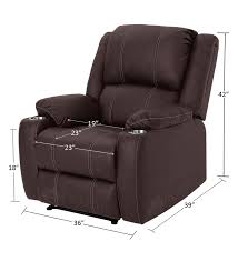 1 seater faux leather manual recliner