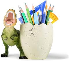 cute pencil holder funny dinosaur desk