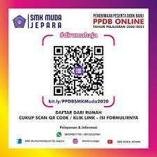 PPDB SMK MUDA Jepara - Assalamualaikuum SMK Muhammadiyah 02 Jepara sudah open pendaftaran lagi ya kak. Daftarnya nggk pake ribet bisa langsung klik link di bio atau scan barcode di banner yaa