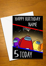 Maybe you would like to learn more about one of these? Among Us Personalised Birthday Card Personalized Greeting Card Ebay