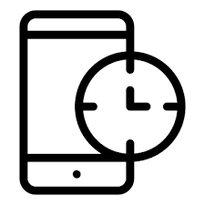 Choose from 2600+ clock icon graphic resources and download in the form of png, eps, ai or psd. Clock Icon Clock Time Technology Tool Cellphone Smartphone Mobile Phone Electronics Touch Screen Time And Date Clock Icon Mobile Icon App Icon