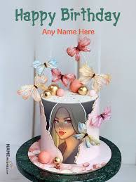 2021 birthday cake with name and photo