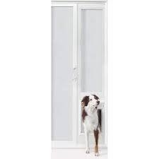 White Airseal Pet Dog Patio Door Insert