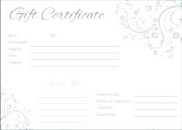 Personalized Gift Certificates Template Free
