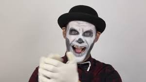 horrible man clown makeup actively