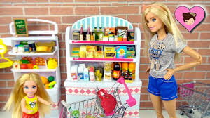 barbie doll supermarket playset