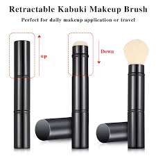 dual retractable kabuki makeup brushes