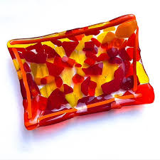 Recycled Fused Glass Soap Dish