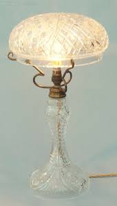 Antique Cut Glass Crystal Table Lamp