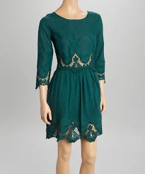 Mimi Chica Green Lace Shift Dress