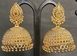 22k gold plated gift jhumka earrings