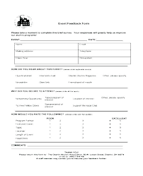 Simple Survey Form Template Evaluation Forms Feedback Word