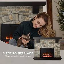 45 Electric Fireplace With Mantel Faux