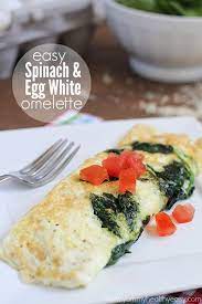 easy spinach egg white omelette