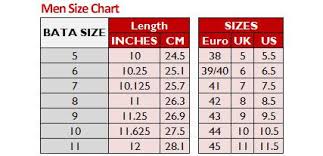 Shoes Size Chart For Men India