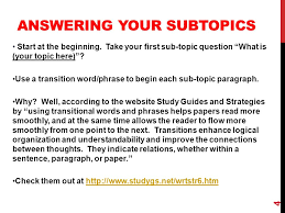 The Research Paper You Will Need The Outline Handout Your Research