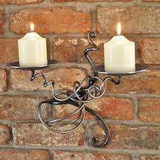 Wrought Iron Candle Wall Sconce