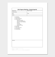 Construction Meeting Agenda Template For Word Pdf Format
